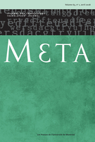 Couverture de Volume 63, numéro 1, avril 2018, p. 1-276, Meta