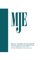 Couverture de Volume 49, numéro 3, fall 2014, p. 525-729, McGill Journal of Education / Revue des sciences de l'éducation de McGill