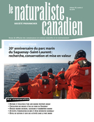 Couverture de 20<sup>e</sup> anniversaire du parc marin du Saguenay–Saint-Laurent : recherche, conservation et mise en valeur, Volume 142, numéro 2, été 2018, p. 3-186, Le Naturaliste canadien