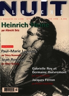 Couverture de Numéro 71, été 1998, p. 2-64, Nuit blanche