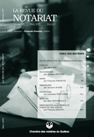 Couverture de REVUE SÉLECTIVE DE JURISPRUDENCE 2004, Volume 107, numéro 1, mars 2005, p. VII-222, Revue du notariat