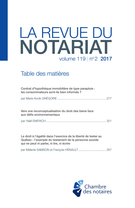 Couverture de Volume 119, numéro 2, 2017, p. 277-396, Revue du notariat