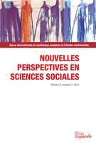 Couverture de Sur le thème de l’échange, Volume 9, numéro 2, mai 2014, p. 13-246, Nouvelles perspectives en sciences sociales
