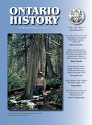 Couverture de Volume 109, numéro 1, spring 2017, p. 1-159, Ontario History