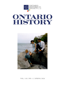 Couverture du numéro 'Volume 118, numéro 1, spring 2026' de la revue 'Ontario History'