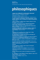 Couverture de Dossier. Usages de la réflexivité en philosophie allemande, Volume 43, numéro 2, automne 2016, p. 183-549, Philosophiques