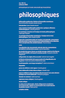 Couverture du numéro 'Philosophie québécoise. Histoire et humanités numériques' de la revue 'Philosophiques'