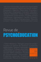 Couverture du numéro 'Volume 53, numéro 1, 2024' de la revue 'Revue de psychoéducation'