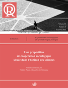 Couverture du numéro 'Explorations sociologiques et épistémologie pratique. Une proposition de coopération sociologique située dans l’horizon des sciences' de la revue 'Recherches qualitatives'