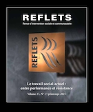 Couverture du numéro 'Le travail social actuel : entre performance et résistance' de la revue 'Reflets'
