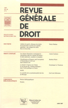 Couverture de Volume 28, numéro 2, juin 1997, p. 149-324, Revue générale de droit