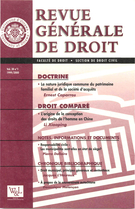 Couverture de Volume 30, numéro 1, 1999–2000, p. V-146, Revue générale de droit