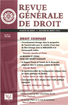 Couverture de Volume 30, numéro 2, 1999–2000, p. 159-316, Revue générale de droit