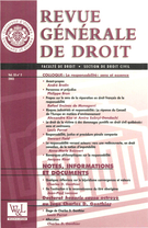 Couverture de Volume 33, numéro 2, 2003, p. 185-356, Revue générale de droit