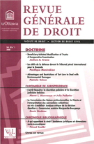 Couverture de Volume 38, numéro 1, 2008, p. 5-212, Revue générale de droit