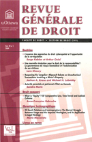 Couverture de Volume 39, numéro 1, 2009, p. 5-277, Revue générale de droit