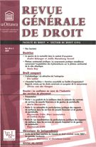 Couverture de Volume 39, numéro 2, 2009, p. 295-726, Revue générale de droit
