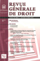 Couverture de Volume 42, numéro 2, 2012, p. 493-778, Revue générale de droit