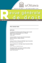 Couverture de Volume 44, numéro 1, 2014, p. 5-216, Revue générale de droit