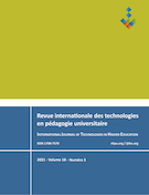 Couverture du numéro 'Volume 18, numéro 3, 2021' de la revue 'Revue internationale des technologies en pédagogie universitaire / International Journal of Technologies in Higher Education'