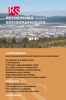 Couverture de Le Nord québécois, Volume 58, numéro 2, mai–août 2017, p. 251-534, Recherches sociographiques