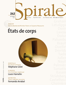 Couverture de États de corps, Numéro 242, automne 2012, p. 3-91, Spirale