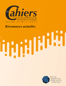 Couverture du numéro 'Résonances actuelles' de la revue 'Les Cahiers de la Société québécoise de recherche en musique'