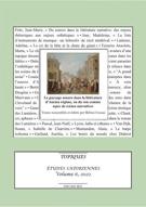 Couverture de Le paysage sonore dans la littérature d’Ancien Régime, ou du son comme topos de scènes narratives, Volume 6, 2022, Topiques, études satoriennes / Topoï Studies, Journal of the SATOR