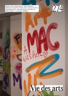 Couverture du numéro 'Un voeu pour le MAC' de la revue 'Vie des arts'