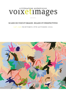 Couverture du numéro '50 ans de Voix et Images : bilans et perspectives' de la revue 'Voix et Images'
